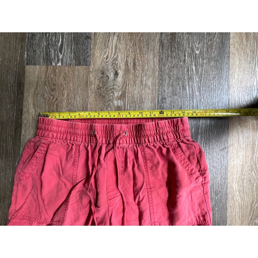 GAP Shorts Womens S Pink Excellent Elastic Waist Drawstring Linen Blend Casual - Picture 3 of 6